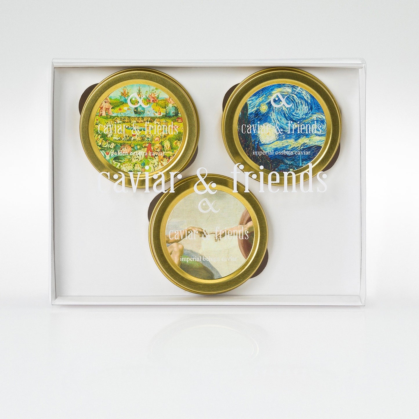 Set degustation de Caviar Oscietra Imperial, Oscietra Golden y Beluga Imperial